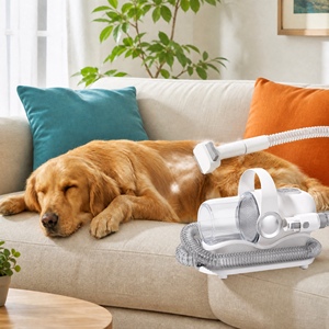 Kit de Soplador Inalámbrico de Plástico para el Cuidado de Mascotas, 90W, 12kPa de Succión, Cepillo Manual para Eliminar el Pelo de Gatos en una Sola Pasada, S-9730 - Product Image 6