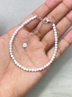 Bracelet délicat en acier inoxydable Howlite avec micro-cristaux facettés, bijoux minimalistes en pierres précieuses, cadeau unisexe