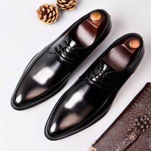Nuevo Modelo 2025 - Zapatos de Hombre Casuales de Cuero de Alta Calidad, Estilo Británico, Talla Grande, con Cordones, para Otoño, que Aumentan la Estatura - Product Image 1