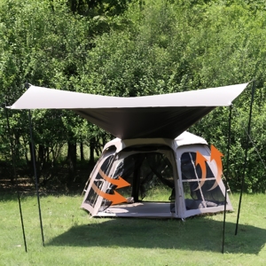 Carpa de Camping Instantánea con Toldo - Refugio Exterior Impermeable con Protección UV para 4-6 Personas - Product Image 4