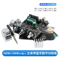 Modul Penguat Daya Digital Stereo 5.0 XY-T100L/H 100W*2 dengan Penyesuaian Bass Tinggi dan Rendah di Bagian Depan
