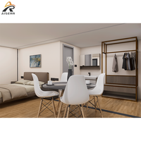 Maison modulaire en acier détachable, préfabriquée, trois chambres, villa préfabriquée, design moderne, usage hôtelier de luxe