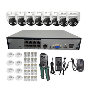 ND7008 + N955-HY Kit de caméra intérieure 5MP avec 8CH <span class=keywords><strong>NVR</strong></span> H.265 Vue grand angle Options de stockage de données dans le cloud - Product Image 1