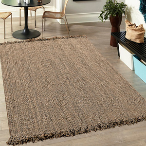 <span class=keywords><strong>Tappeto</strong></span> di iuta tessuto DaiRui <span class=keywords><strong>tappeto</strong></span> di iuta testurizzato con frangia rivestimento del pavimento per interni moderni della fattoria - Product Image 1