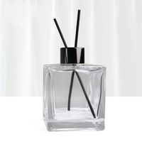 Vente en gros de flacons en verre pour diffuseur de parfum à roseaux, huiles essentielles, désodorisants d'ambiance, 50ml, 100ml, 150ml, 200ml, 250ml, 500ml, 1000ml, forme carrée