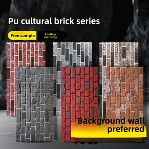 Carrelage mural <span class=keywords><strong>extérieur</strong></span> PU Culture Tile, aspect pierre artificielle, vert et rouge, imitation moderne et antique, autocollant imperméable - Product Image 6