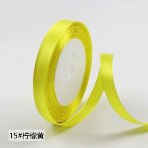 Rubans imprimés en polyester K457, simple face, 1 cm, pour artisanat, nœuds faits main, emballage cadeau, fête, mariage, couleur unie, décoration - Product Image 6