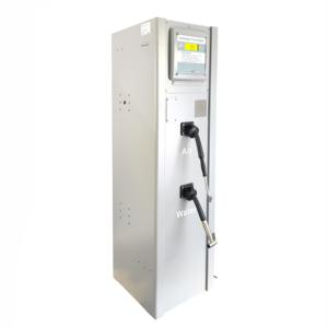 Compresseur numérique extérieur à double cylindre pour pneus, à monnayeur, avec moniteur de pression et enrouleur de tuyau - Product Image 2