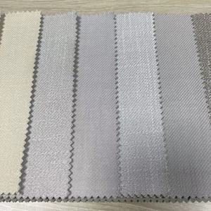 Tela clásica de cortina de diseño de lino de sarga de dos lados, tela de cortinas de ventana de bloqueo de luz para sala de estar de Hotel - Product Image 4