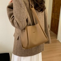 Sac seau simple pour femme, sac à bandoulière souple, sac hobo décontracté avec grande capacité