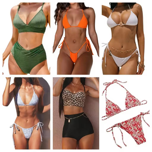 Nuevos trajes de baño con encubrimiento mujeres Hawaiano bronceado a través del traje de baño embalaje ecológico apretado Sexy traje de baño - Product Image 1