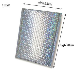 Bolsa de correo acolchada de lujo personalizada, sobres holográficos a prueba de golpes, embalaje de regalo - Product Image 5