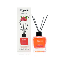 Diffuseur de parfum en verre carré Top Trend Veyes 150 ml avec bâtonnets, arôme longue durée pour désodorisation et décoration d'étagère