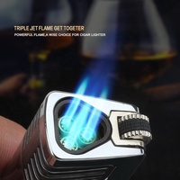 Briquet à gaz JOBON en alliage de zinc, rechargeable au butane, pour cigares et cigarettes, avec logo personnalisé, accessoires pour fumeurs, cadeaux promotionnels en gros