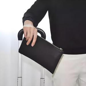OEM Роскошный Дорожный Кожаный чехол для паспорта бумажник настраиваемый модный PU кожаный портативный с молнией оптовая продажа - Product Image 5