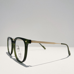 Monture de lunettes carrée Qianai M1-7011, monture intégrale, anti-lumière bleue, unisexe, verres en acétate, design irrégulier - Product Image 4