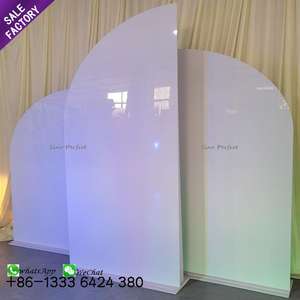 Sino Perfect Furniture Luxury Pvc & Acrylic <b>Mirror</b> Event Banquet Party Decoration <b>White</b> Acrylic Wedding Backdrop Design for Sale - Product Image 6