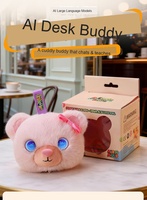 Robot Compagnon en Peluche Interactif avec Commande Vocale pour Enfants, Jouet d'Apprentissage et de Racontage d'Histoires, Robot de Service en Silicone