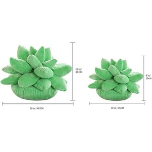 Mignon 3D Succulent Cactus Décor Tissé Coussins Feuille En Peluche Coussin Plante En Forme 100% Polyester Amovible Lavable Décoration - Product Image 4