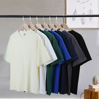 Logo personnalisé bonne qualité t-shirt en gros 260gsm coton vierge t-shirts goutte épaule surdimensionné t-shirt lourd