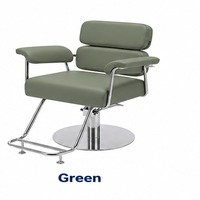 Fauteuil de Barbier Moderne en Gros avec Base en Acier Inoxydable, Siège Pivotant en Cuir PU, 5 Couleurs, pour Fournitures de Salon de Coiffure – Vente Directe