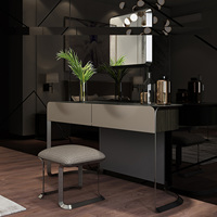 Commode de luxe italien à la mode, ensemble avec miroir, commode pour chambre à coucher