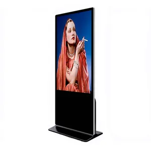 Display Iklan Dalam Ruangan, Monitor Lcd Vertikal Stantee 55 Inci