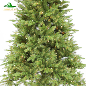 For Premium Artificial PE PVC Mixed <b>Decorative</b> <b>Christmas</b> Tree with <b>LED</b> Lights Large Base Dense Branches Metal - Product Image 1