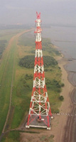 Accessoire de tour de télécommunication galvanisé à chaud de 45, 50, 55, 65, 70, 80 mètres, prix compétitif, systèmes de réseaux 4G
