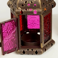 Lanternes en métal filigrané élégantes, paire, design islamique traditionnel pour les célébrations du Ramadan, éclairage décoratif intérieur/extérieur, Eid