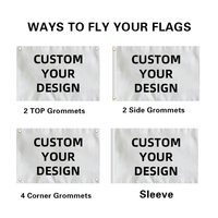 Drapeaux et Bannières Sportifs Personnalisables en Fibre de Polyester Non Tissée Imprimés Numériquement, 22*22 Pouces, Caraïbes Haïti, Extérieur YF