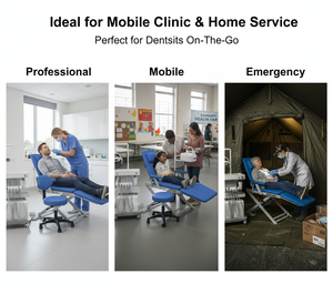 Tragbarer leichter Zahnarzt stuhl mit Stahl-und Kunststoff konstruktion ohne Spitton-Einheit auf Lager-Jetzt kaufen - Product Image 4