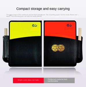 Carte d'arbitre de football en PVC avec impression de logo personnalisé carnet d'avertissement portable pliable rouge jaune pour équipement d'entraînement - Product Image 4