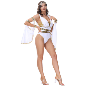 Vestido de disfraz de Cleopatra árabe <span class=keywords><strong>para</strong></span> <span class=keywords><strong>mujer</strong></span>, Diosa griega, carnaval, fiesta, espectáculo, poliéster, respetuoso con el medio ambiente - Product Image 3