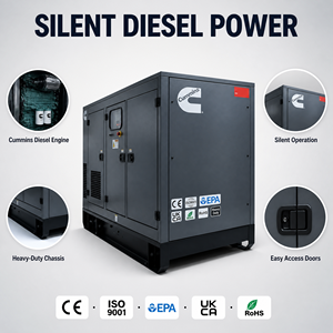 เครื่องกำเนิดไฟฟ้าก๊าซธรรมชาติ Cummins 500kw 800kw แบบเปิดเชิงพาณิชย์ ใช้ก๊าซ LPG โพรเพน ทองแดง 100% แบบเงียบ พร้อม ATS ได้รับการรับรองมาตรฐาน CE และ EPA - Product Image 3