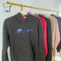 Grosir Hoodie Pria Branded Bekas Berkualitas Tinggi Musim Dingin dengan Tali Serut, Pakaian Bekas dalam Bal