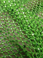 Strass en cristal personnalisé tissu de maille Bling clair AB verre strass tissu de garniture pour robe de bricolage