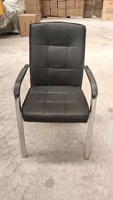 Chaise de bureau exécutive moderne en cuir avec structure en métal électroplaqué pour la maison, l'hôtel, la salle à manger, le salon et l'atelier