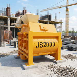 Bétonnière Diesel Horizontale à Double Arbre JS500 de Haute Qualité 1000-4500L Modèle de Construction avec Engrenage Central et Garantie 1 An - Product Image 2