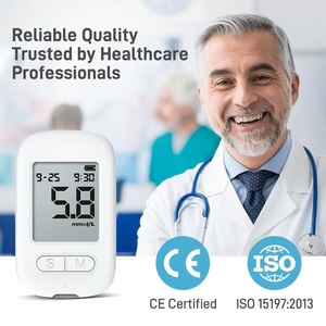 Moniteur de glycémie de classe II certifié CE, kit de <span class=keywords><strong>test</strong></span> du diabète avec système de surveillance précise du glucose, garantie d'un an - Product Image 1