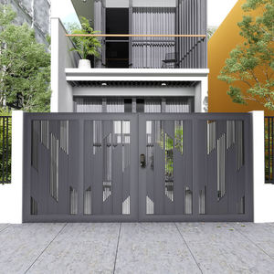 Porte coulissante électrique latérale en alliage d'aluminium et verre moderne pour maisons individuelles, villas, jardins et cours, idéale pour les espaces intérieurs et extérieurs. - Product Image 4