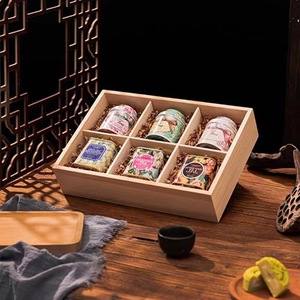 Traditional Chinese Style Solid Wood Mooncake <b>Gift</b> <b>Box</b> Detachable Drawer Type <b>Empty</b> <b>Box</b> 28x28x6.3cm <b>For</b> Mid Autumn Festival - Product Image 4