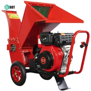 Factory Price Gasoline-Powered Mechanizer Shredder Mobile Wood Crusher Machine For Crushing Garden Branches