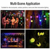 Guirnalda de Luces LED RGB G40 para Exteriores, Control Inteligente por Bluetooth a través de Aplicación, Luces de Colores Cambiantes IP44, Luces Decorativas para Fiestas Navideñas