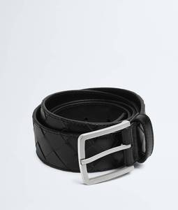 Ceinture en cuir véritable pour homme Bottega BV, ceinture classique tissée à la main, ceinture habillée à boucle à ardillon pour homme, usage quotidien au bureau, Veneta - Product Image 1