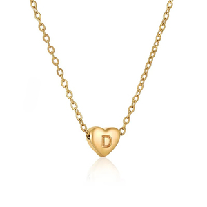 Collane con Ciondolo a Cuore Iniziale in Inglese (26 Lettere) <span class=keywords><strong>per</strong></span> Donne e Mamme, Charm Alfabetico in Oro 18K, Gioielli Raffinati in Acciaio Inossidabile, Regalo - Product Image 1