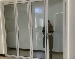 Pintu Lipat Eksterior Hitam Multi Lipat Rangka Aluminium Pintu Lipat Kaca Balkon - Product Image 2