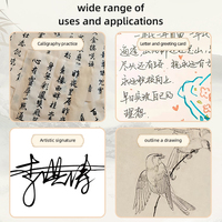 Ensemble de stylos de calligraphie à pointe pinceau en encre noire, marqueurs professionnels pour le dessin, les illustrateurs, l'art