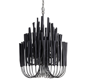 Lámpara de araña de metal de madera vintage americana retro, iluminación de Isla de cocina, luz colgante blanca y negra para sala de estar - Product Image 6