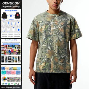 Camiseta de Camuflaje para Hombre con Estampado Completo DTG Personalizado, Manga Corta, Corte Regular, Cuello Redondo, 100% Algodón, Camiseta de Camuflaje - Product Image 1